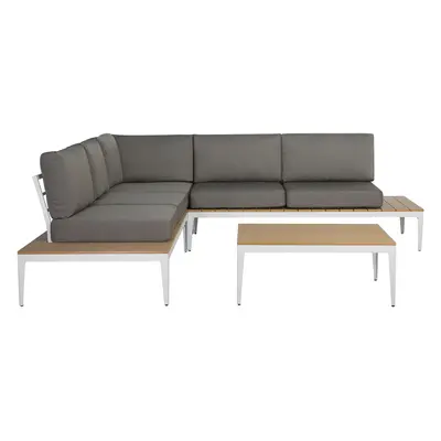 Garden Corner Sofa with Table Seater POSITANO Grey