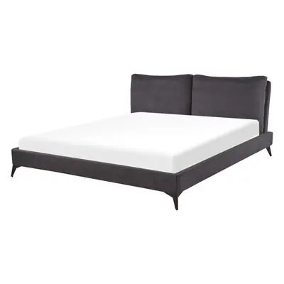 Bed MELLE x cm (EU Super King) Velvet Dark Grey