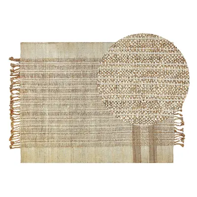 Jute Area Rug x cm Beige ORTAOBA