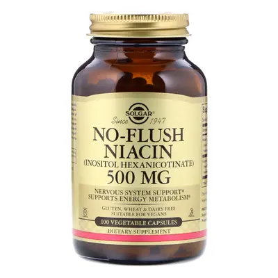 Solgar, No-Flush Niacin, mg, Vegetable Capsules