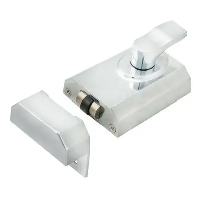 Contract Rim Cylinder Rollerbolt Nightlatch 60mm Polished Chrome Door Lock