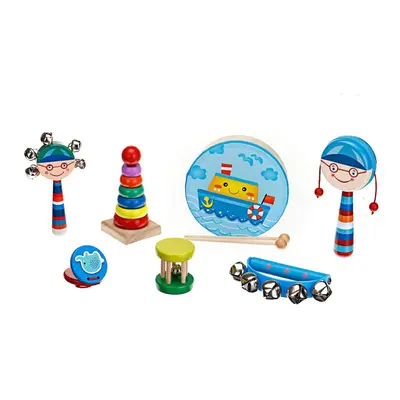 () 7/13 Pcs Colorful Musical Percussion Safe Non-toxic Instruments Kit Early Educational Toy for