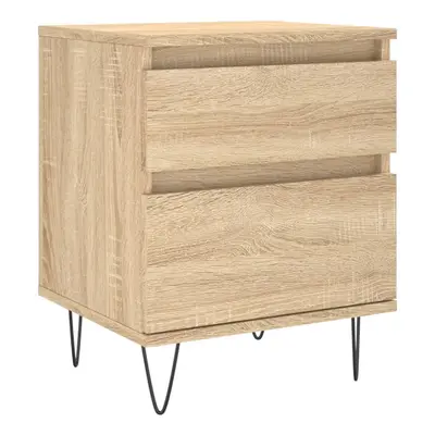 (sonoma oak, pcs) vidaXL Bedside Cabinets Nightstand Side Table Bed Cabinet Engineered Wood