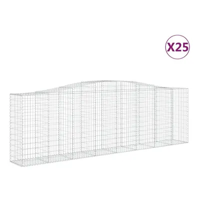 (25 pcs, x x 120/140 cm) vidaXL Arched Gabion Basket Stone Basket Gabion Retaining Wall Galvanis