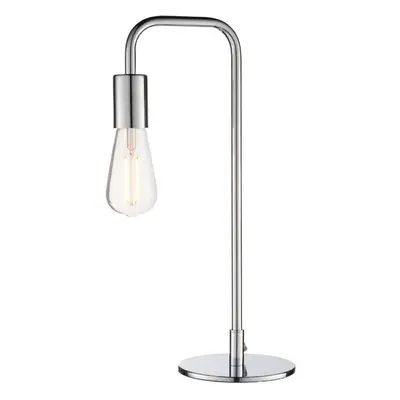 Modern Hangman Table Lamp Chrome Industrial Metal Arm Bedside Desk Light Base