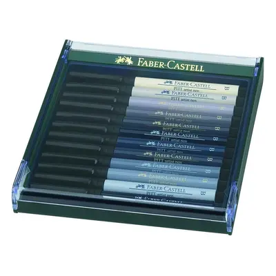 Faber-Castell PITT Artist Brush Pen Set of Grey Colours In a Robust Workstation