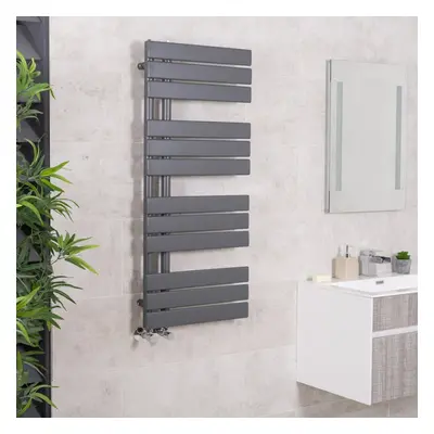 Kristiansund x 500mm Flat Sand Grey Designer Heated Towel Rail