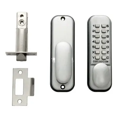 Digital Door Lock with Mortice Door Latch Mechanical Buttons Dual Backplate