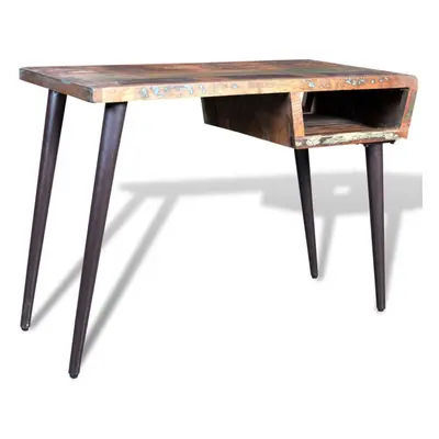 vidaXL Desk with Iron Legs Reclaimed Wood Vintage-style Entryway Console Table