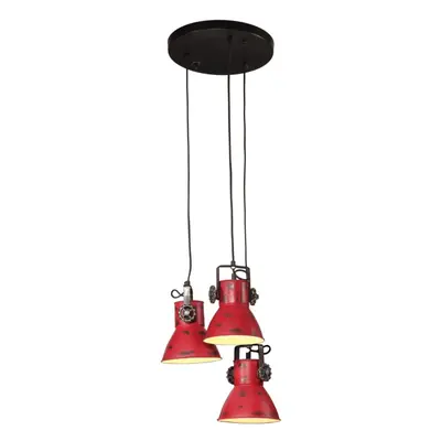 vidaXL Hanging Lamp Ceiling Lamp Pendant Lighting W Distressed Red E27