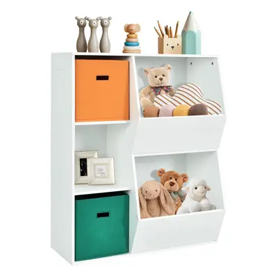 Kids Toy Storage Cabinet Modern Floor Shelf Organizer Floor Shelf