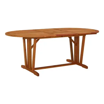 vidaXL Solid Wood Eucalyptus Garden Table Wooden Patio Extendable Dining Table