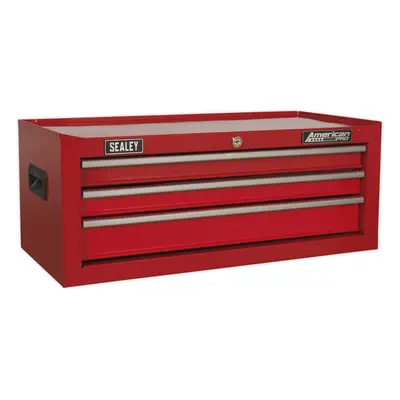 670 x x 255mm RED Drawer MID-BOX Tool Chest Lockable Storage Unit Cabinet