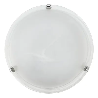 Wall Flush Ceiling Light Colour Chrome Shade Glass Alabaster Bulb E27 1x60W