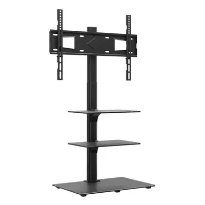 (3-Tiers) vidaXL Corner TV Stand for Inch Swivel Cantilever TV Floor Stand Black