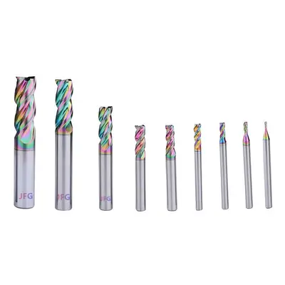 () 1mm-12mm Tungsten Steel Milling Cutter Flute U Shape End Mill for Aluminum Copper