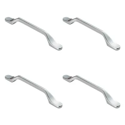 4x Straight Slimline Cupboard Pull Handle 160mm Fixing Centres Polished Chrome