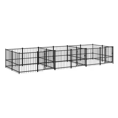 (582 x 193.5 x cm) vidaXL Outdoor Dog Kennel Steel Dog Crate Pet Cage Puppy Enclosure Multi Size