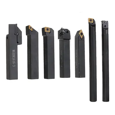 7Pcs 16mm Shank Lathe Turning Tool Holder Boring Bar CNC Tools Set With Carbide Inserts and Wren