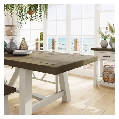 FWStyle Dining Table Reclaimed Pine 160cm with Extension Leaves