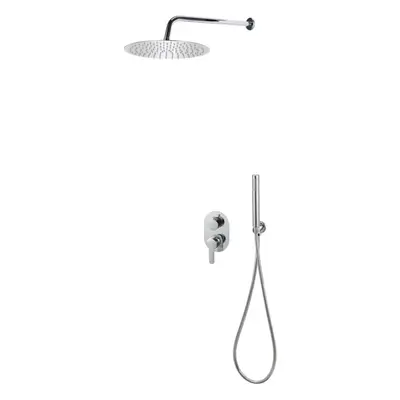 vidaXL Shower System Stainless Steel Silver Bathroom Bathtub Shower Set