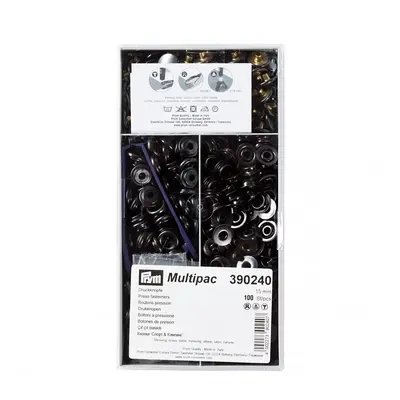 Prym Sport Snaps Press Fasteners Black Oxidized - per pack of