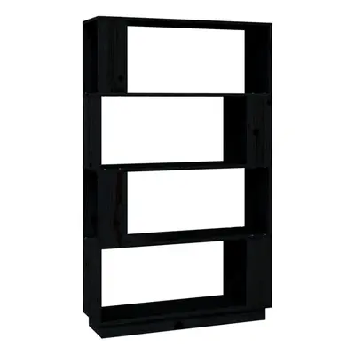 (black) vidaXL Solid Wood Pine Book Cabinet/Room Divider Storage Rack Multi Colours