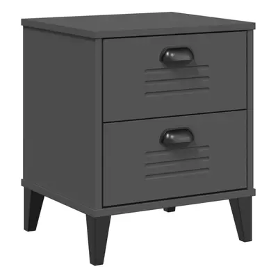 vidaXL Bedside Cabinet Side Table Nightstand Anthracite Grey Engineered Wood