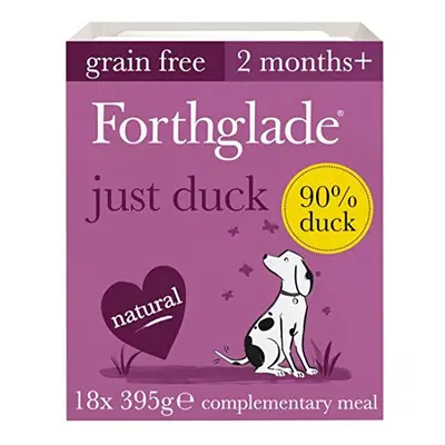 Forthglade Complementary Natural Wet Dog Food - Grain Free Just Duck with vegetables (18 x 395g)