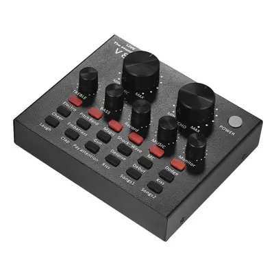 External Audio Mixer Sound Card USB Interface with Sound Modes Multiple Sound Effects