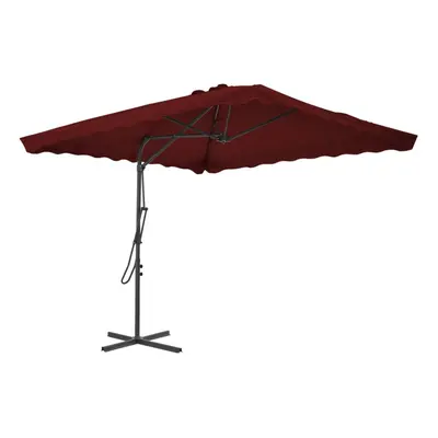 vidaXL Outdoor Parasol with Steel Pole Bordeaux Red cm Garden Sunshade