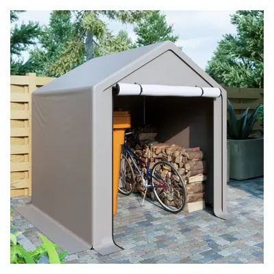 (6.2X5.6FT) BIRCHTREE Garden Storage Tent Shed Steel Frame Waterproof