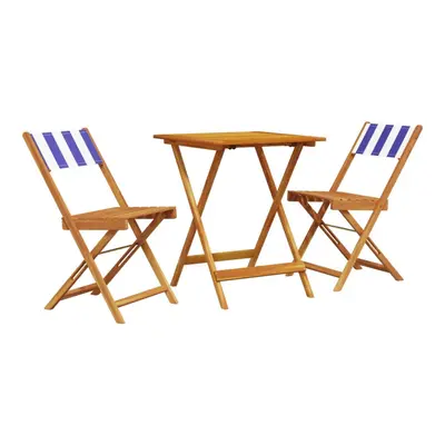 (blue and white, x x cm) vidaXL Bistro Set Piece Outdoor Bar Set Blue and White Fabric and Solid