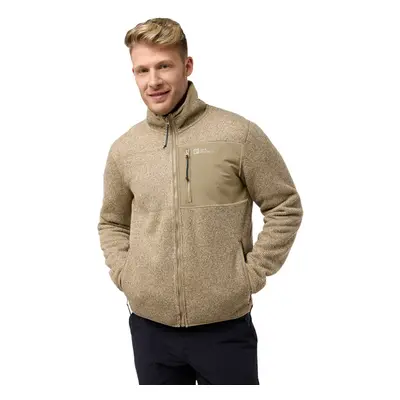 (XL, Anis) Jack Wolfskin Mens Kaminfeuer Lightweight Lined Sherpa Fleece Jacket