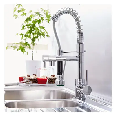 Nes Home Dual Spout Kitchen Basin Mono Mixer Tap Chrome