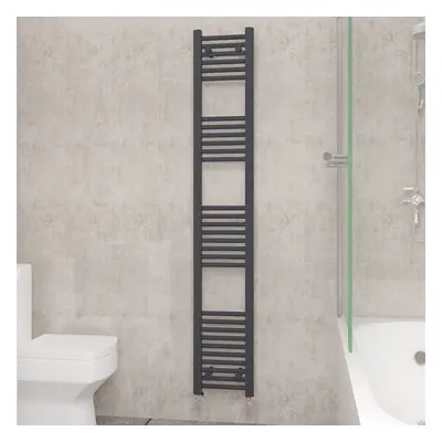 (1800x300mm, Anthracite) NRG Straight Central Heating Towel Rail Bathroom Heated Rad Radiators L