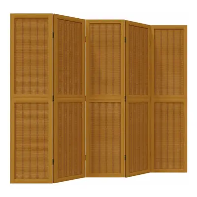 (40 x cm/ piece) vidaXL Room Divider Panel Office Privacy Screen Brown Solid Wood Paulownia