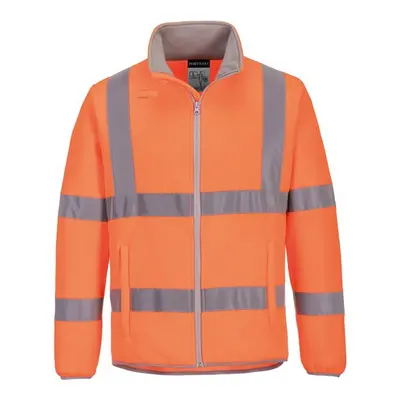 (S, Orange) Portwest Unisex Adult Eco Friendly Hi-Vis Fleece Jacket