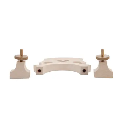 (2-Jan) Standard Maple Bridge Replacement Part for 4/4 Size Double Bass Adjustable Upright