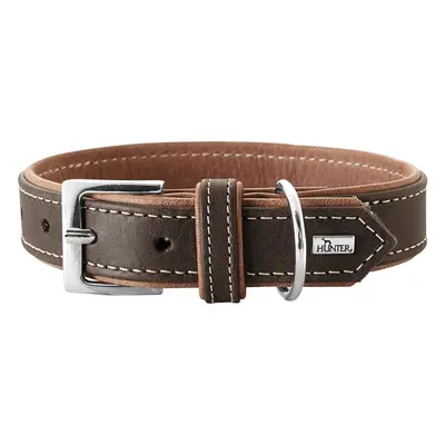 HUNTER Porto Premium Leather Dog Collar Vegetable, Environmentally Friendly, Sustainable, (M-L),