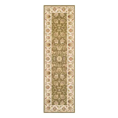 (KENDRA 3330G Green, Runner : x cm) Luxury Traditional Rugs Small Extra Large Hallway Runners Ro