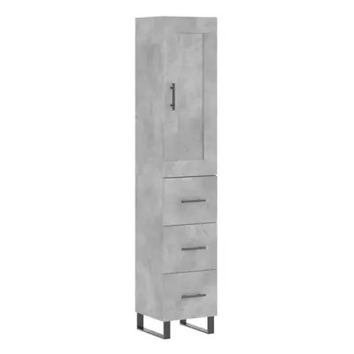 (concrete grey, drawers) vidaXL Highboard Sideboard Tall Storage Cabinet Side Cabinet Engineered