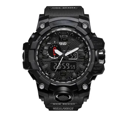 (Black) Waterproof Sport Dual Display Watch