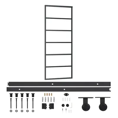 vidaXL Sliding Door with Hardware Set ESG Glass&Aluminium Sliding Door System