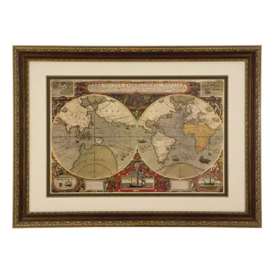 Premier Housewares Framed World Map Wall Art