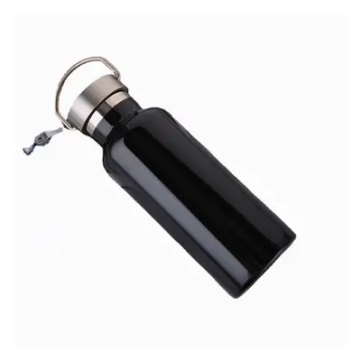 (Black, 800ml) 500ml 600ml 800ml Water Bottle Stainless Steel Wide Mouth Vacuum Cup With Outdoor