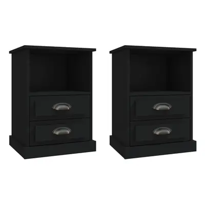 (black, pcs) vidaXL Bedside Cabinets Side Table Nightstand Bedroom Bed Cabinet Bed Table