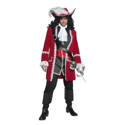 Smiffy's Men's Authentic Pirate Captain Costume, Jacket, Trousers, Top - pirate costume captain 