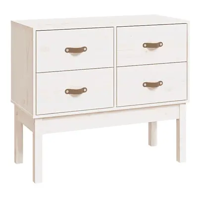 (White) vidaXL Solid Wood Pine Console Cabinet Home Sideboard Highboard Multi Colours