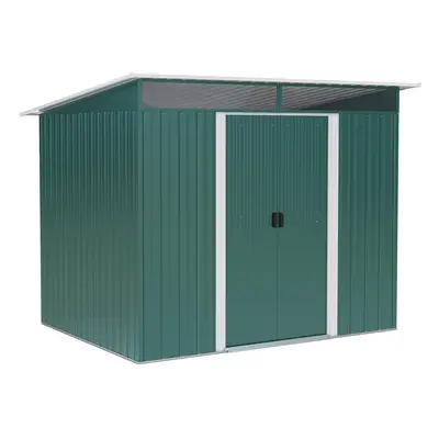 Outsunny Garden Shed Outdoor Storage Tool Organizer w/ Double Sliding Door